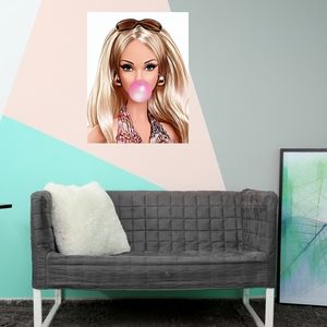 Barbie bubble gum  art print Original Poster 11x14